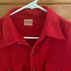 Vintage pennys sanforized 16-16 1/2 ( large) soft red flannel